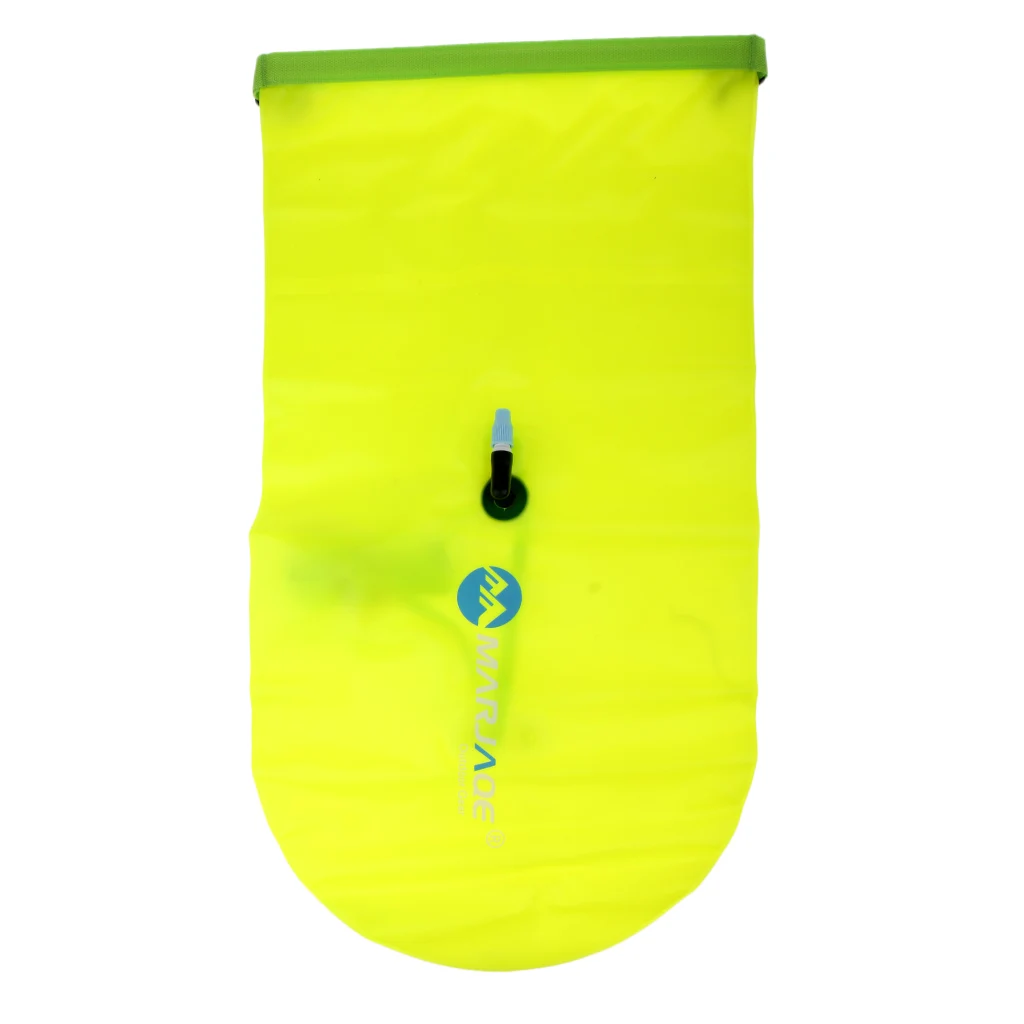 Highly Visible Waterproof Air Bag Swim Buoy Swimming Tow Float Dry Bag with Waistbelt for Inflatable Buoy Open Water Swimming