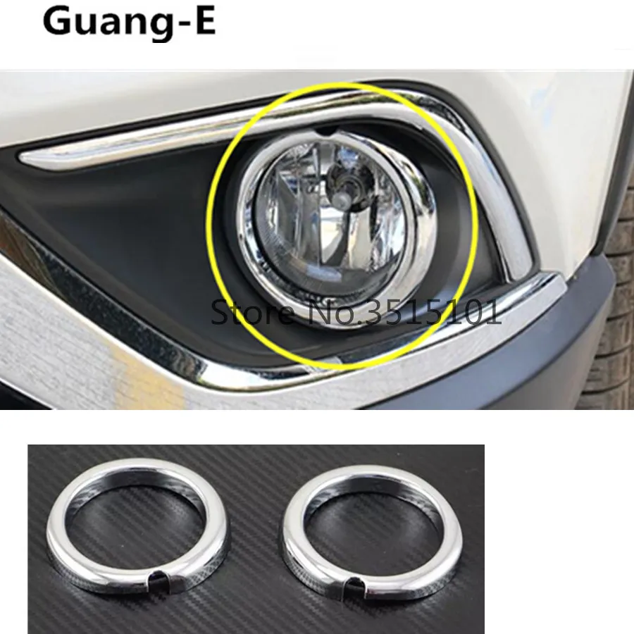 

Car front fog light lamp detector frame stick styling ABS Chrome cover trim stick 2pcs For Mitsubishi Outlander 2016 2017 2018