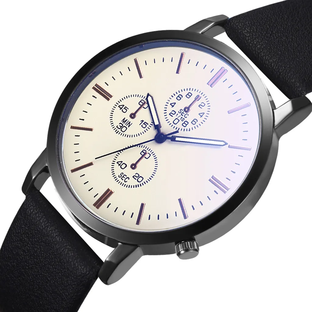 

2019 Watches Men Unobtrusive Business Simple Fashion Fake Three eyes Dial Personality watch Quartz Wristwatches Luxury relogio