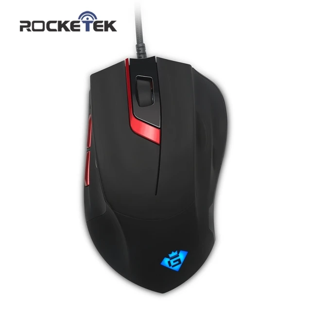 Cheap ROCKETEK Gaming Mouse 4000 DPI 8 Buttons USB Ergonomic Design For Desktop Computer Accessories Programmable Mouse Gamer LOL PC