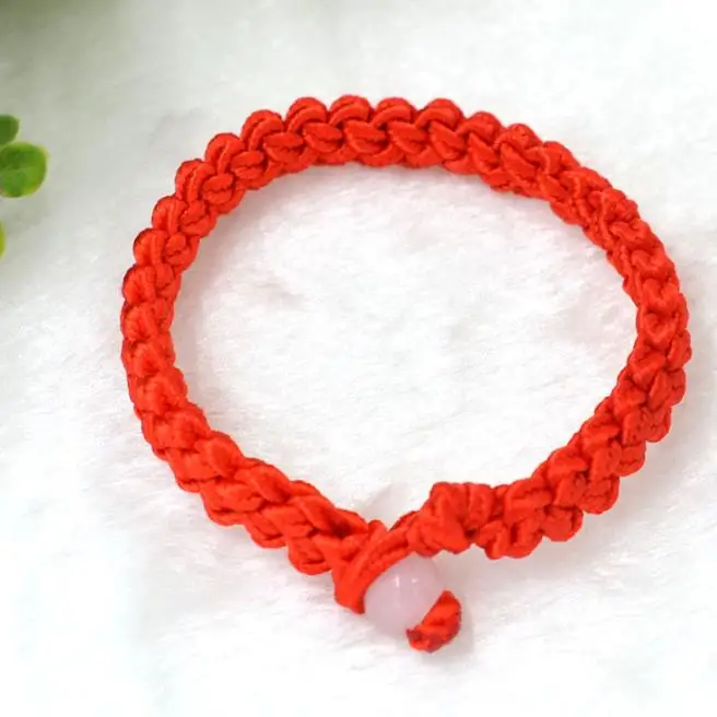 

FUNIQUE 2019 1PC Fashion Red Thread String Bracelet Lucky Red Handmade Weave Rope Bracelet For Women Men Jewelry Lover Couple