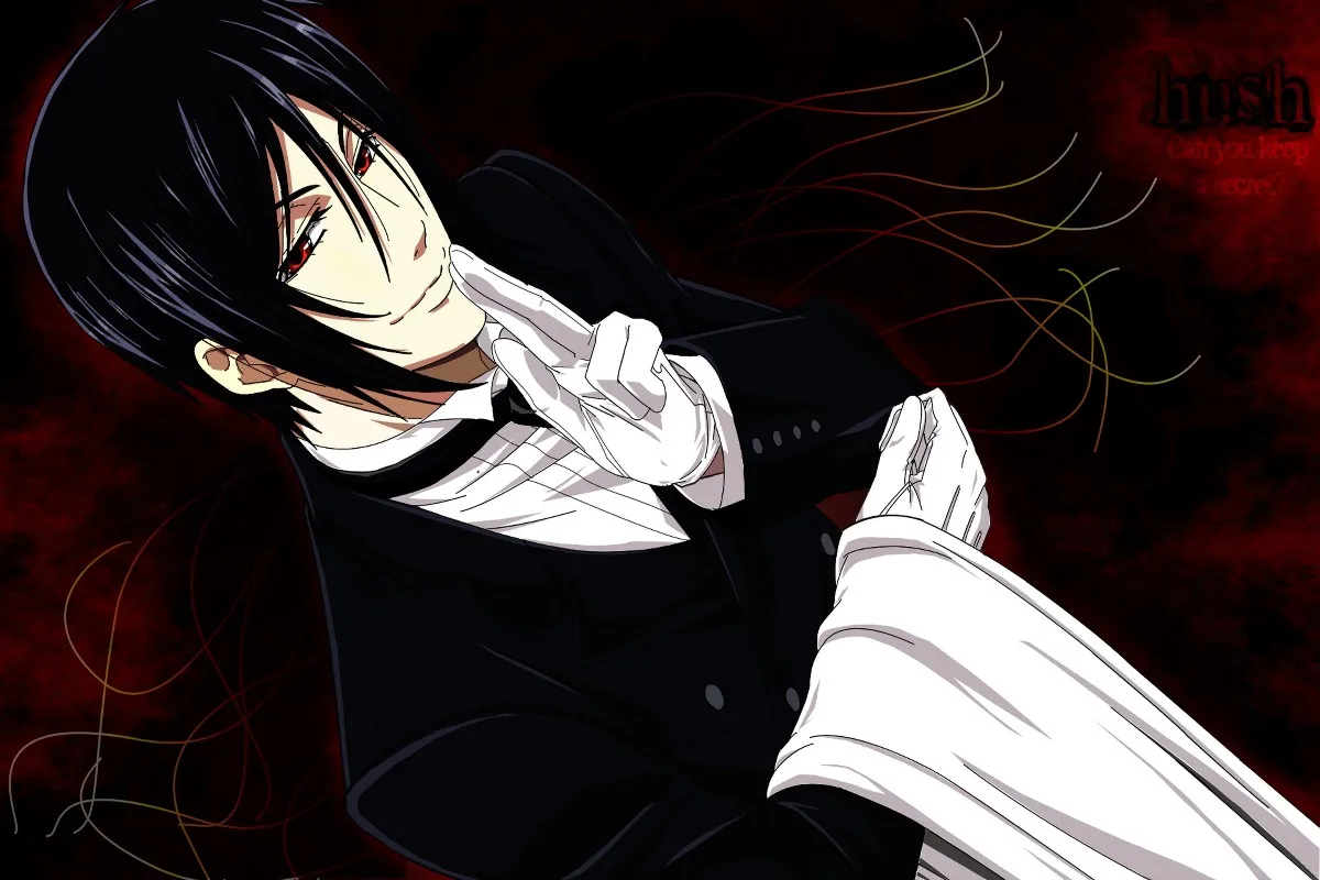 

anime art dark butler sebastian michaelis DM055 canvas fabric poster custom wall art room decor home decoration(frame available)