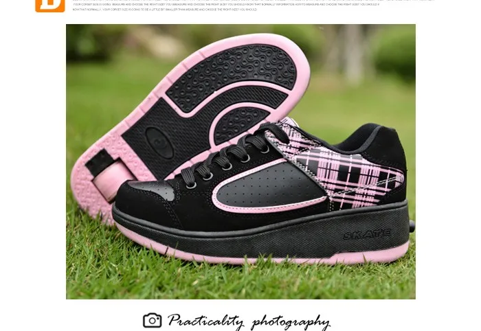 New Fasion Children Shoes With Wheels Girls Boys Roller Skate Shoes For Kids Sneakers With Wheels Wheelies Shoes Eu Size 29-40 DTW001 (16)