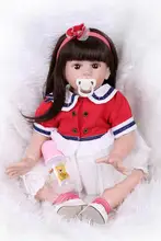 New 60CM silicone reborn girl dolls/real reborn babies toddler dolls girls toys gift bonecas