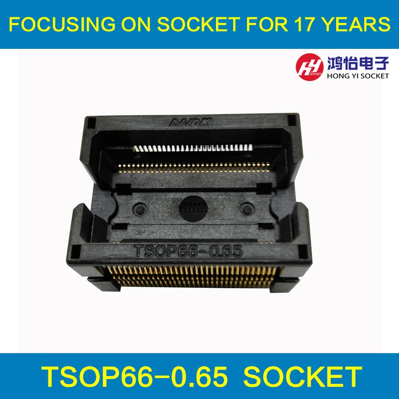 

TSOP66 Chip Test Socket TSOP66-0.65 IC Test Socket Double Contact Flash Programmer Adapter Conversion Block