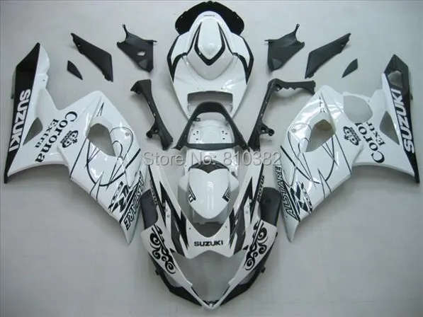 

Motorcycle Fairing kit for SUZUKI GSXR1000 05 06 GSX-R GSXR 1000 K5 2005 2006 Corona white black Fairing Parts SD27
