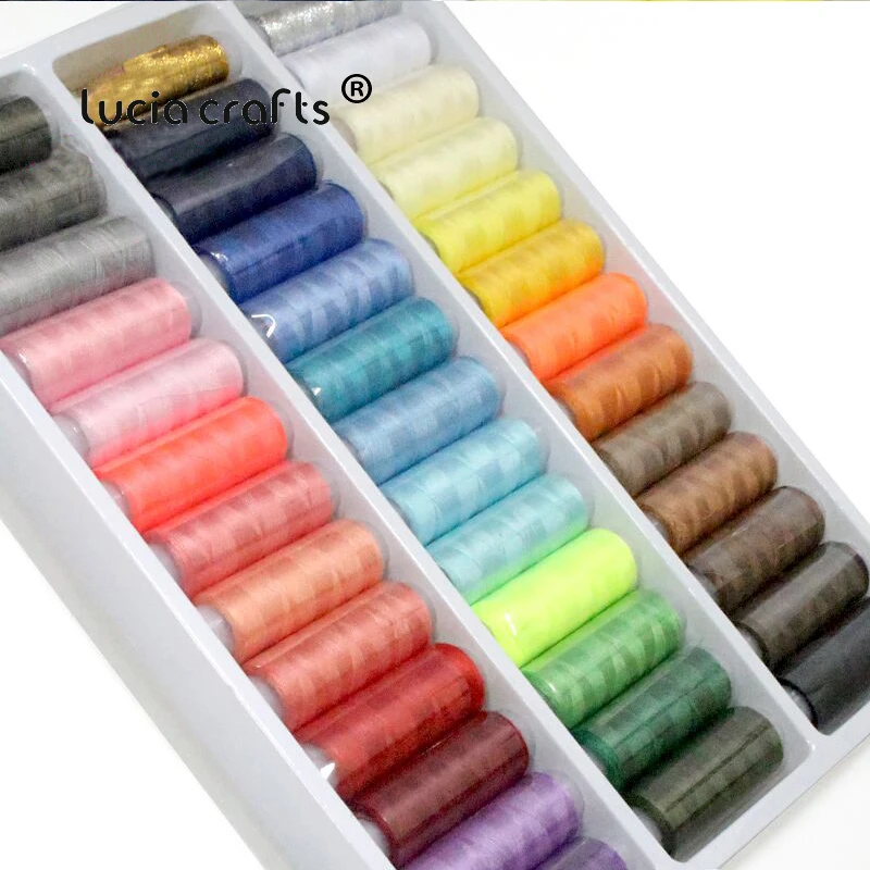 39 цветов/набор катушки полиэфирные швейные нитки пряжа ручная вышивка нить для шитья катушки ремесло для ручной строчки машина