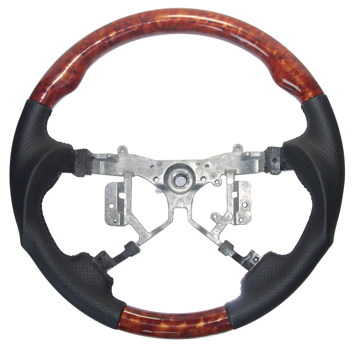 Кожаный деревянный спортивный руль для Toyota Camry 2007 2011|Рулевые колеса и клаксоны| |