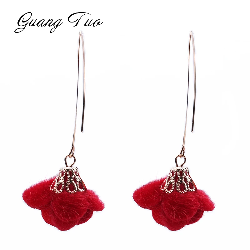 

ES2177 Charm Flower Earrings Simple Temperament Long Tassel Earrings Women Fashion Jewelry Wedding Engagement Accessories