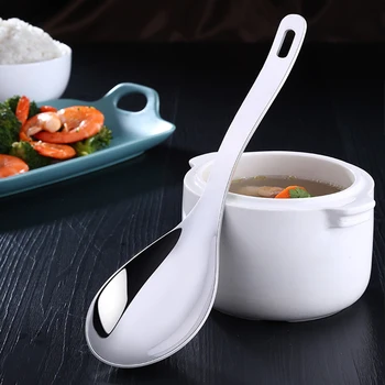 

1pc High Quality Durable Stainless Steel Large Rice Soup Serving Spoon Tableware Dinnerware Kitchen Accessories Restaurant Spoon