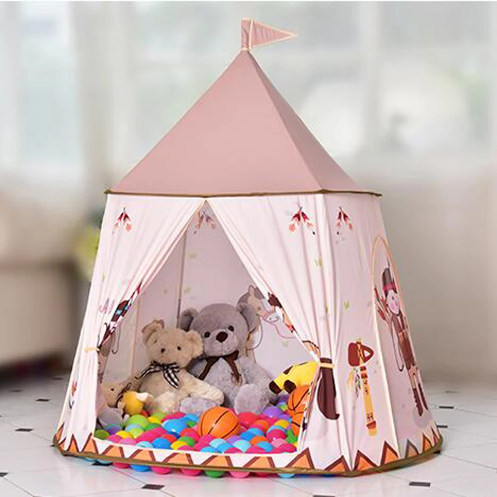 Portable Children's Tent Toy Carton Lions Children's House Castle Kids Tent Small House Ball Pool Outdoor Kids Play Tent Toys