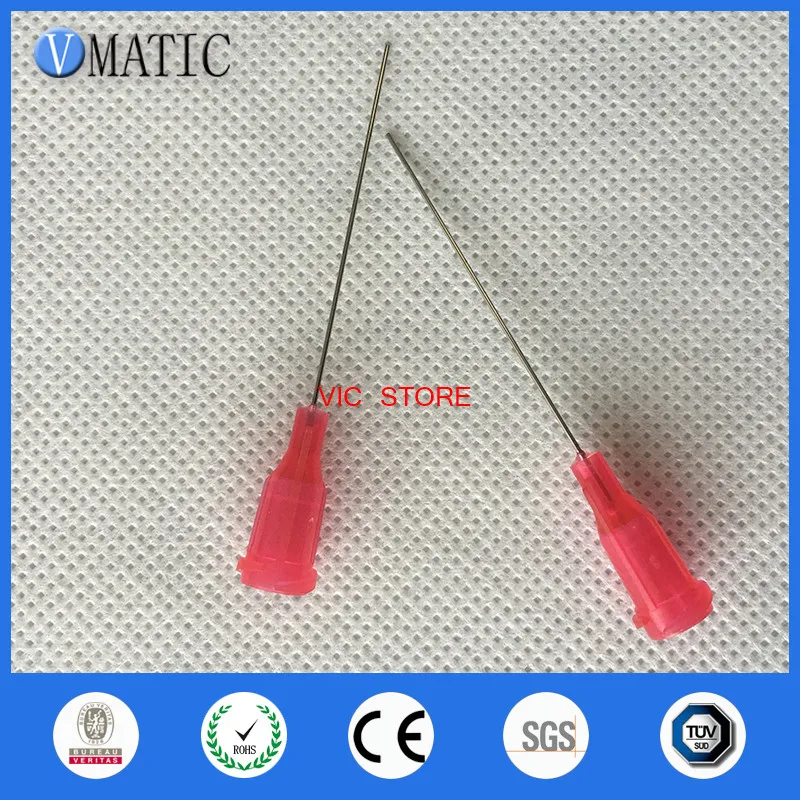 

Free Shipping Non-Sterilized Hot Sale 100Pcs Liquid Glue Dispensing Syringe Needle Tip 25G 1'' Inch Length