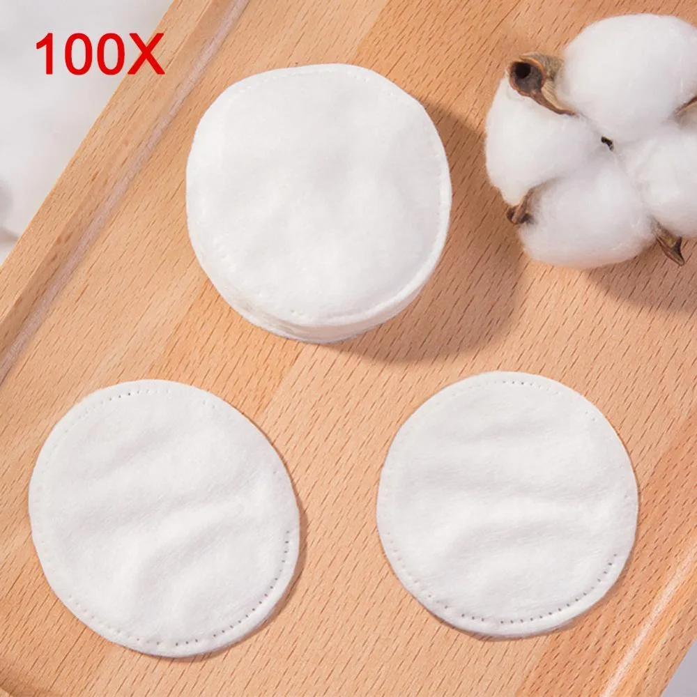 100pcs Cotton Makeup Remover Cotton Face Wipe Deep Cleansing Cotton Bamboo Fiber Skin Care Face 