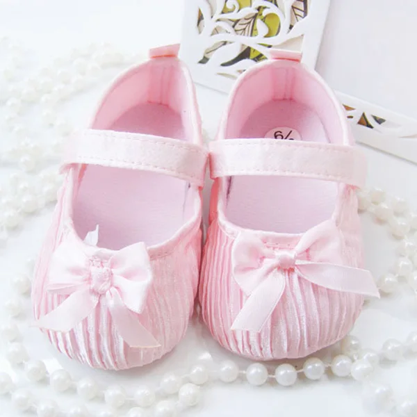 

Baby Bowknot Princess Shoes Newbore Toddler Anti-Slip Crib Shoe