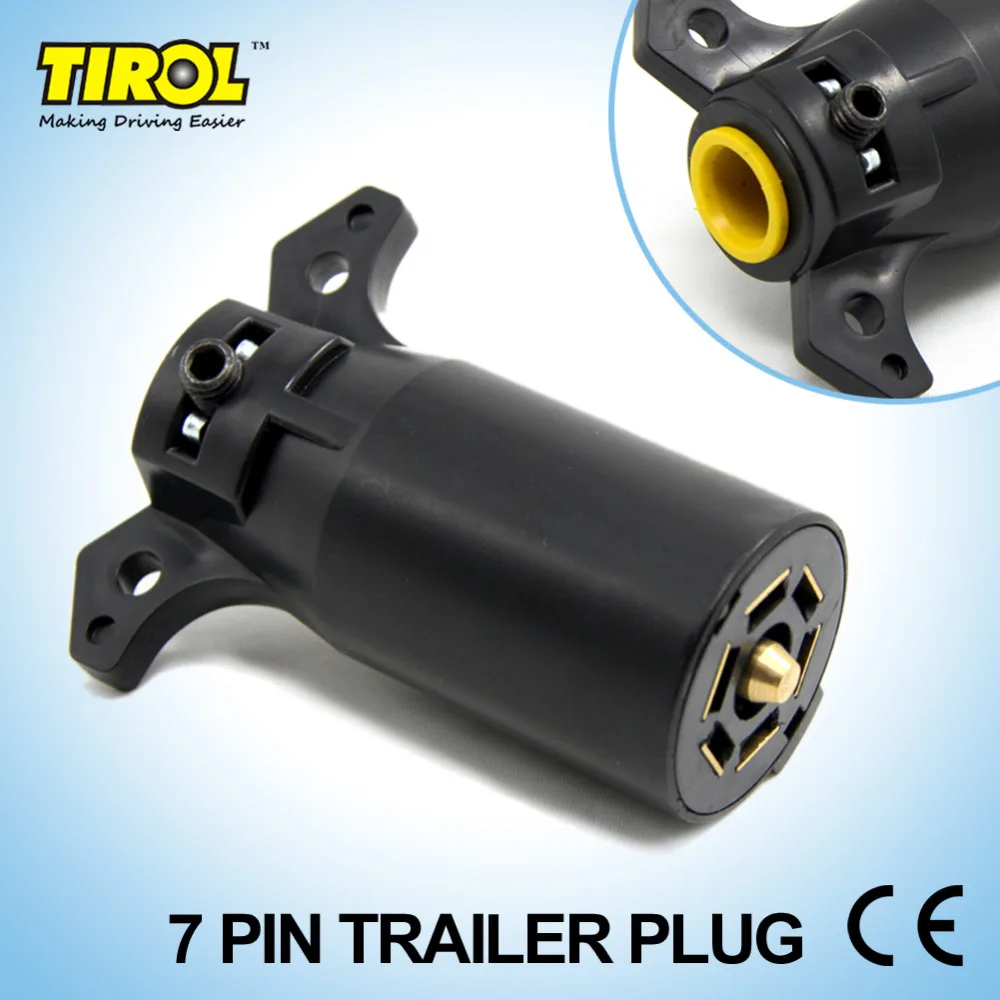 Tirol T21847a7 Pin Trailer Plug 7 Way Blade Round