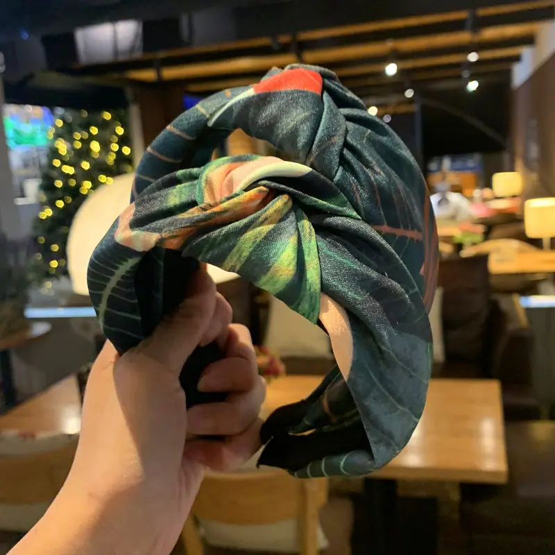 

New Women Vintage Knotted Headbands Retro Floral Printed Summer Bohemian Hairband Turban Bandage Hair Accessories Headwrap