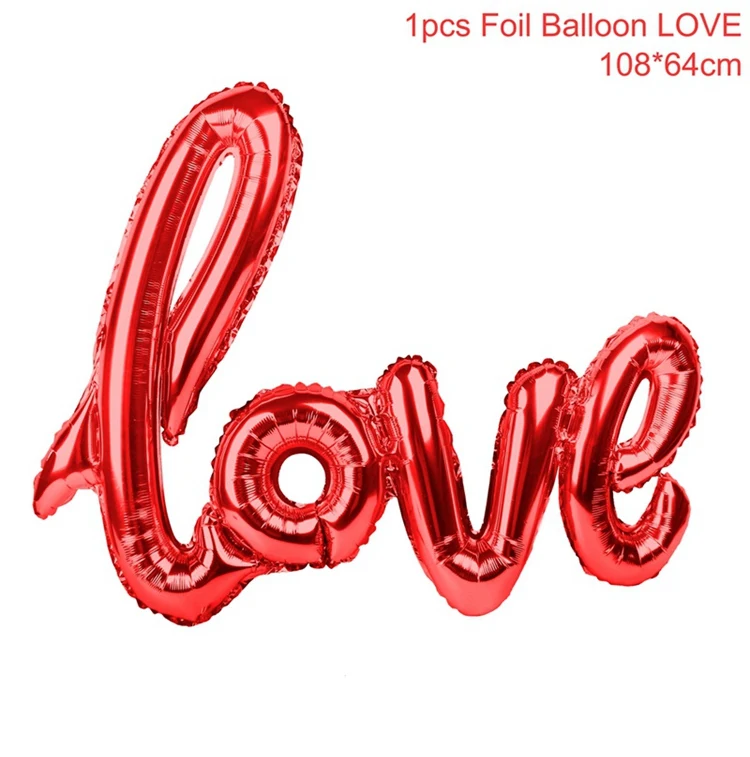 FENGRISE 1pc Giant Love Balloons Rose Gold Letter Ballon Wedding Party Decoration Valentines Day Gift Supplies Bride Foil Baloon шары воздушные воздушные шары