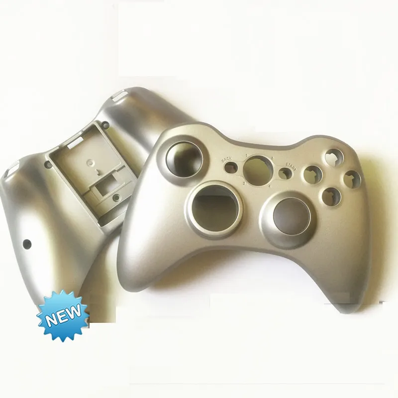 Запасная часть серебристого верхнего нижней оболочки чехол+ задняя крышка для Xbox 360 беспроводной контроллер корпус крышка - Цвет: For Xbox 360 Pad