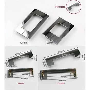 

2Pcs/Lot Zinc Shiny Chrome Cupboard Closet Cabinet Door Finger Pull Handle Face Mount symmetrical Design