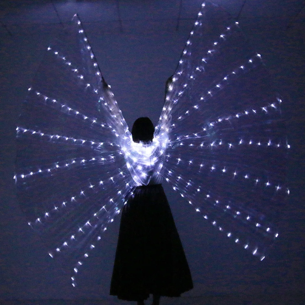 Открытый стиль светодиодный реквизит для сценического выступления для женщин, танцевальных девушек, Светодиодный светящийся светильник ISIS, крылья, костюм, светодиодный, крылья с палочками