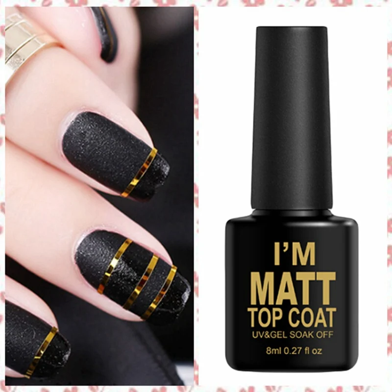 8ml Matt Matte Top Coat Nail Gel Polish Nail Art Top Coat Gel Lacquers