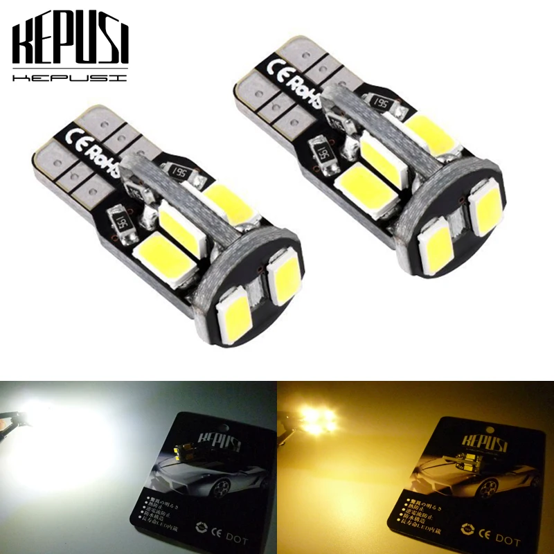 

2X T10 LED Car Light Canbus 194 W5W 5730 Auto LED Bulbs Car Styling White For Nissan Patrol Versa Qashqai Sylphy Livina Teana