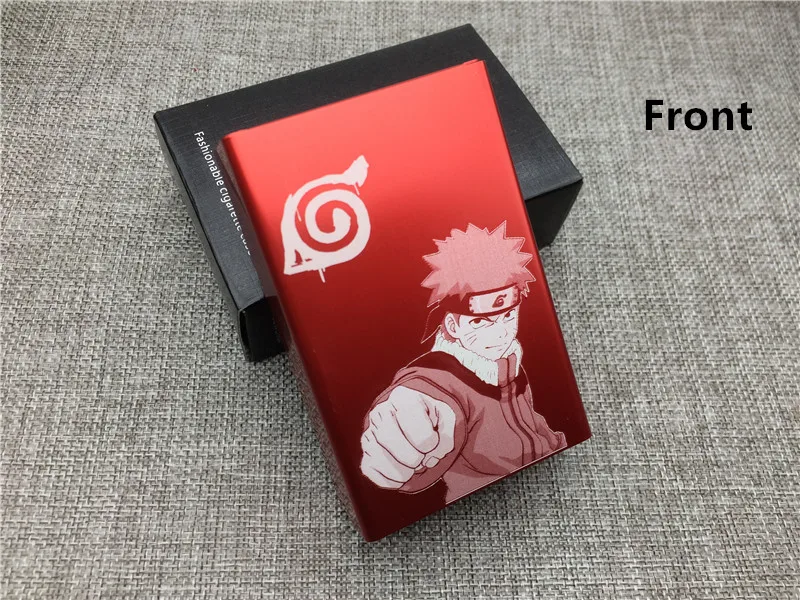 Персональный Uzumaki Naruto алюминиевый сплав модный красивый чехол для сигарет с лазерной резкой Наруто не выцветает портсигар чехол