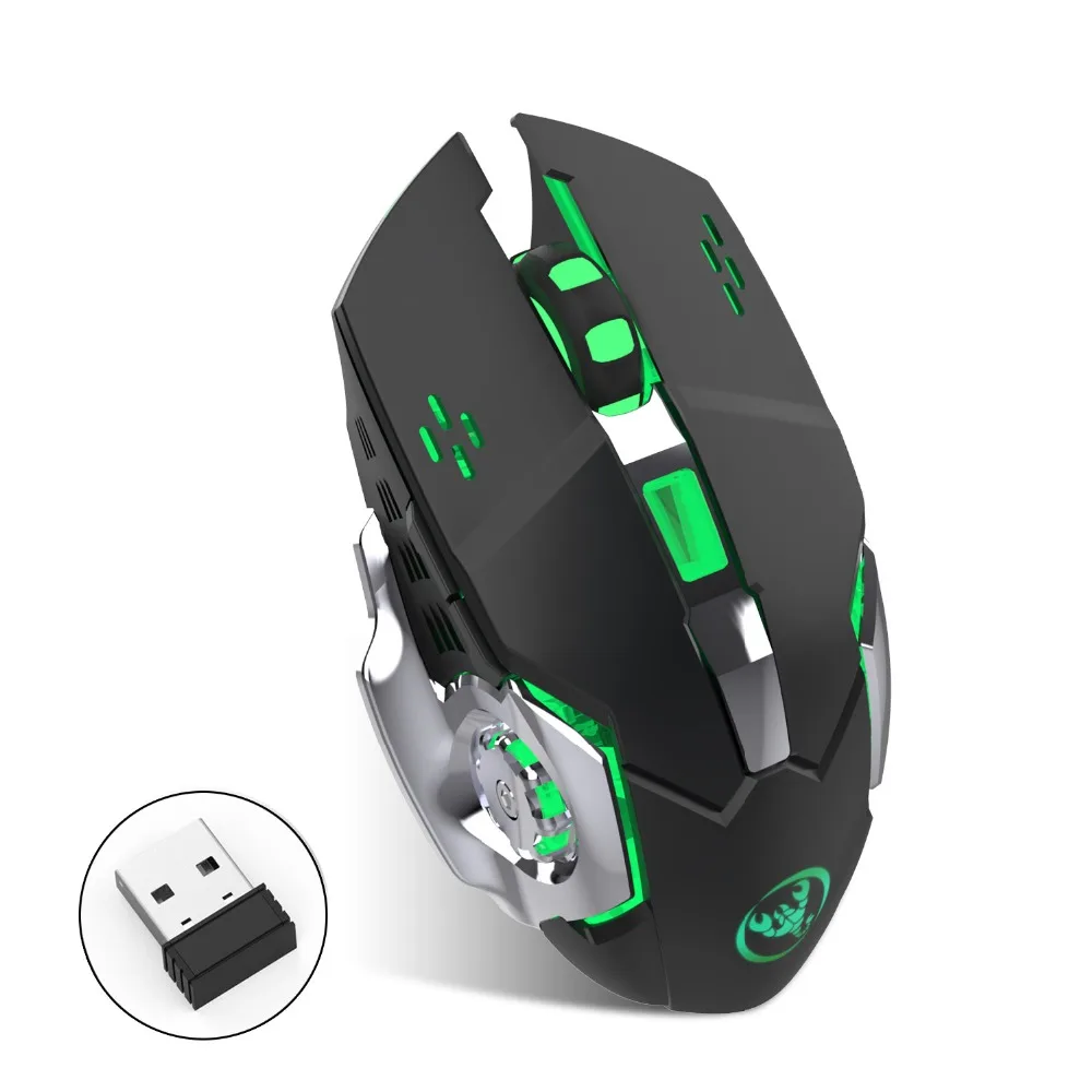 Беспроводная игровая мышь HXSJ M70 2400 точек/дюйм перезаряжаемая 7 цветов с