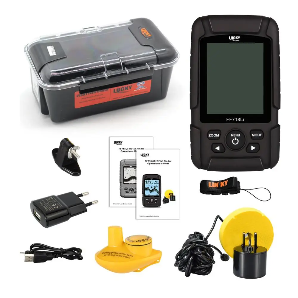 Russische menü! GLÜCK FF718LiD Echt-wasserdicht Fisch Finder 200KHz/83KHz Dual Sonar Frequenz 100M Erkennung Tiefe Alarm detektor Russische menü! GLÜCK FF718LiD Echt-wasserdicht Fisch Finder 200KHz/83KHz Dual Sonar Frequenz 100M Erkennung Tiefe Alarm detektor