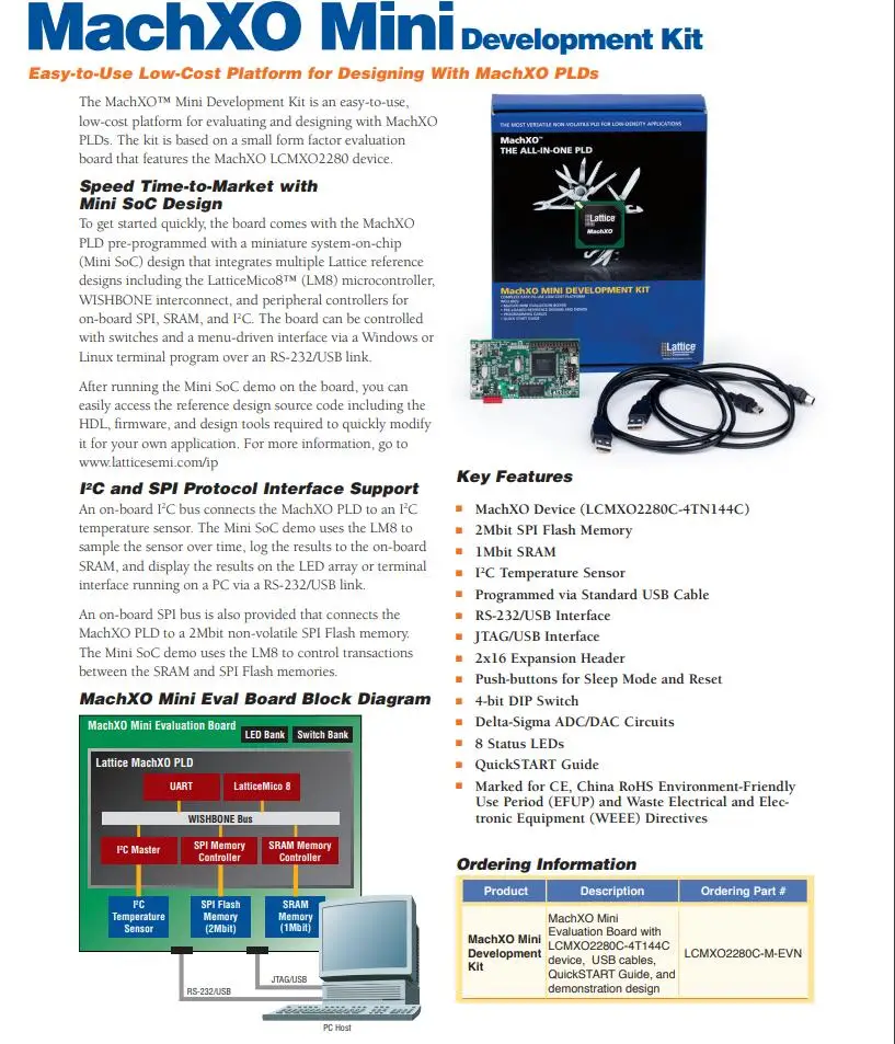 LCMXO2280C-M-EVN INFO