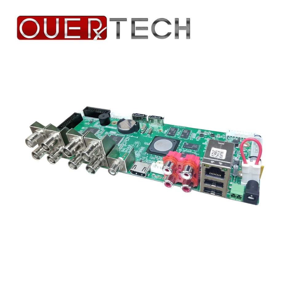  OUERTECH AHD CVI TVI IP CVBS 5 in1 8CH 5MP placa DVR 4CH de Audio RCA en 2 SATA HDD Puerto ONVIF de