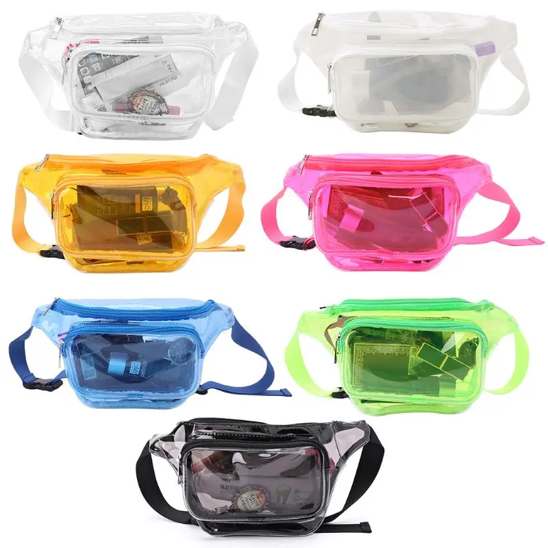

THINKTHENDO 2019 New Fashion Transparent PVC Phone Pouch Purse Women Waist Bag Fanny Hip Pack Chest Travel Clear Wallet