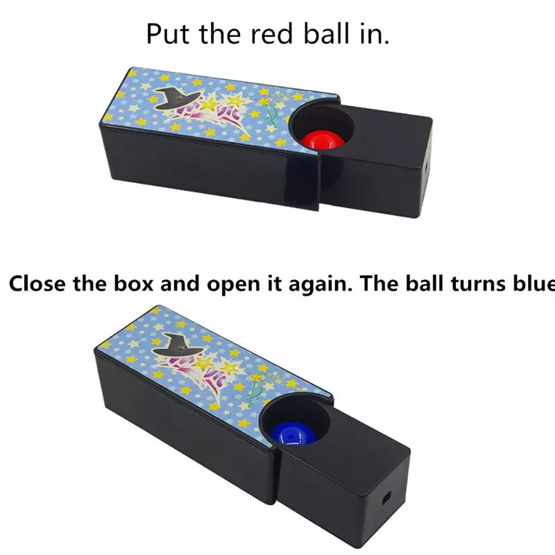 Сменная Волшебная коробка, превращающая красный шар в синий шар, реквизит, волшебные трюки, игрушки, классические игрушки, Волшебная коробка