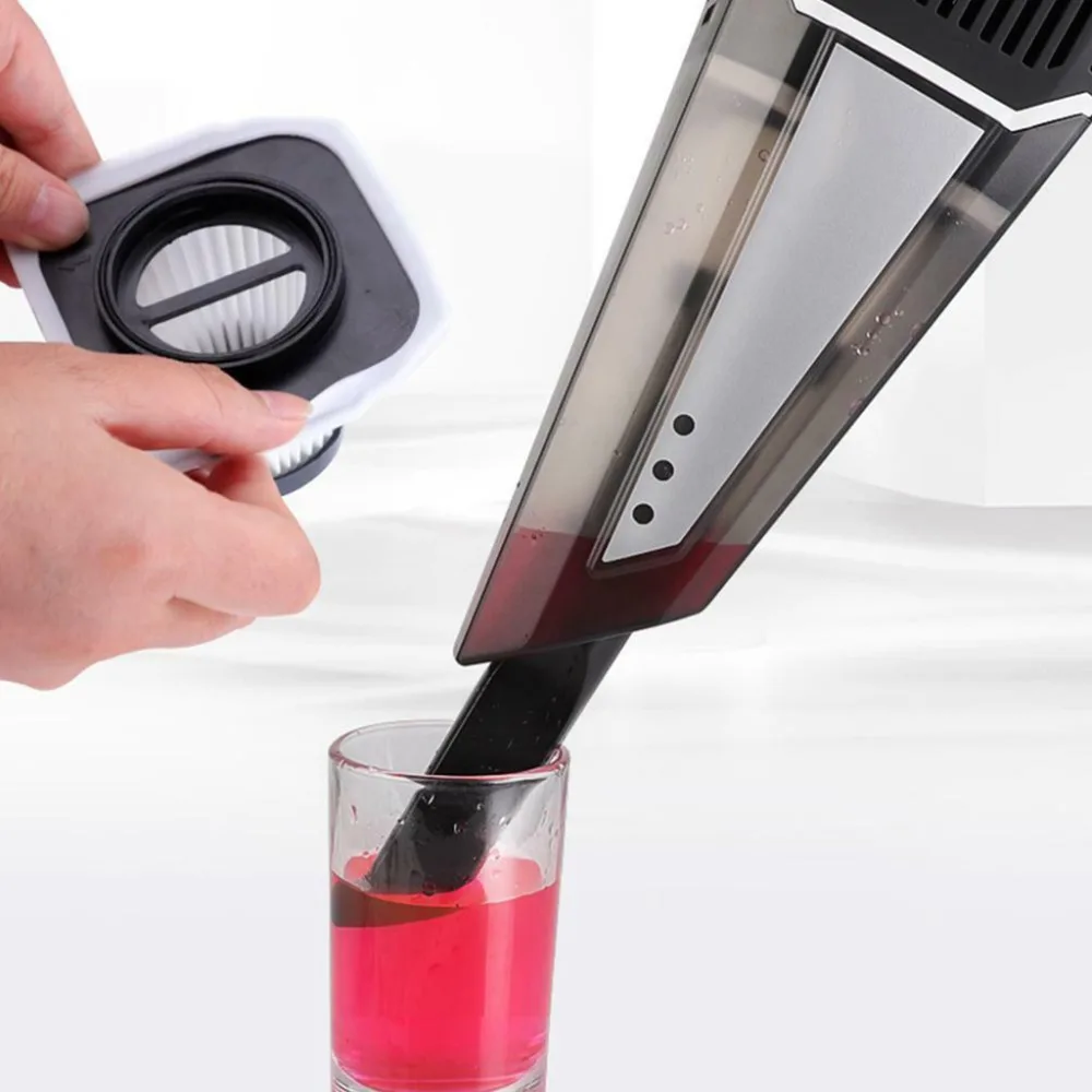 

Ergonomic Car Vacuum Cleaner Portable Wet Dry Application Rechargeable 1200W Handhold Quick Wireless Cleaning Tool