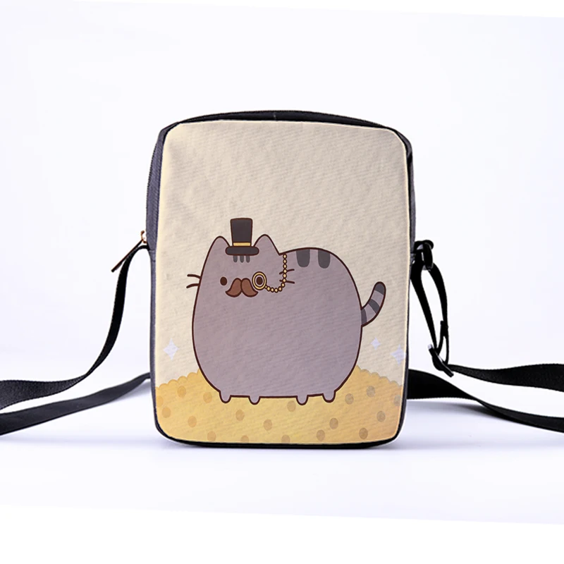 Crowdale النساء crossbody أكياس الكرتون القط الطباعة للطفل الأطفال رسول حقيبة عارضة صغيرة الإناث موهير 23x17x5 سنتيمتر