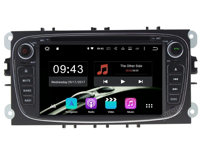 Excellent 4+32GB 2 din Android 8.0 Octa Core Car DVD Player GPS Navi for Ford Focus Galaxy with Audio Radio Stereo wifi Head Unit 1024*600 19