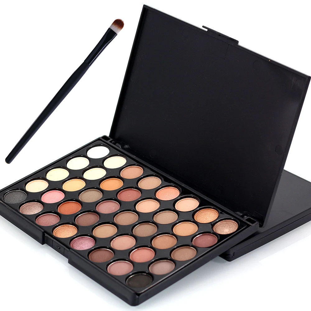 40 Color Matte Eye shadow Pallete + 1 Brush Make Up Palette EyeShadow