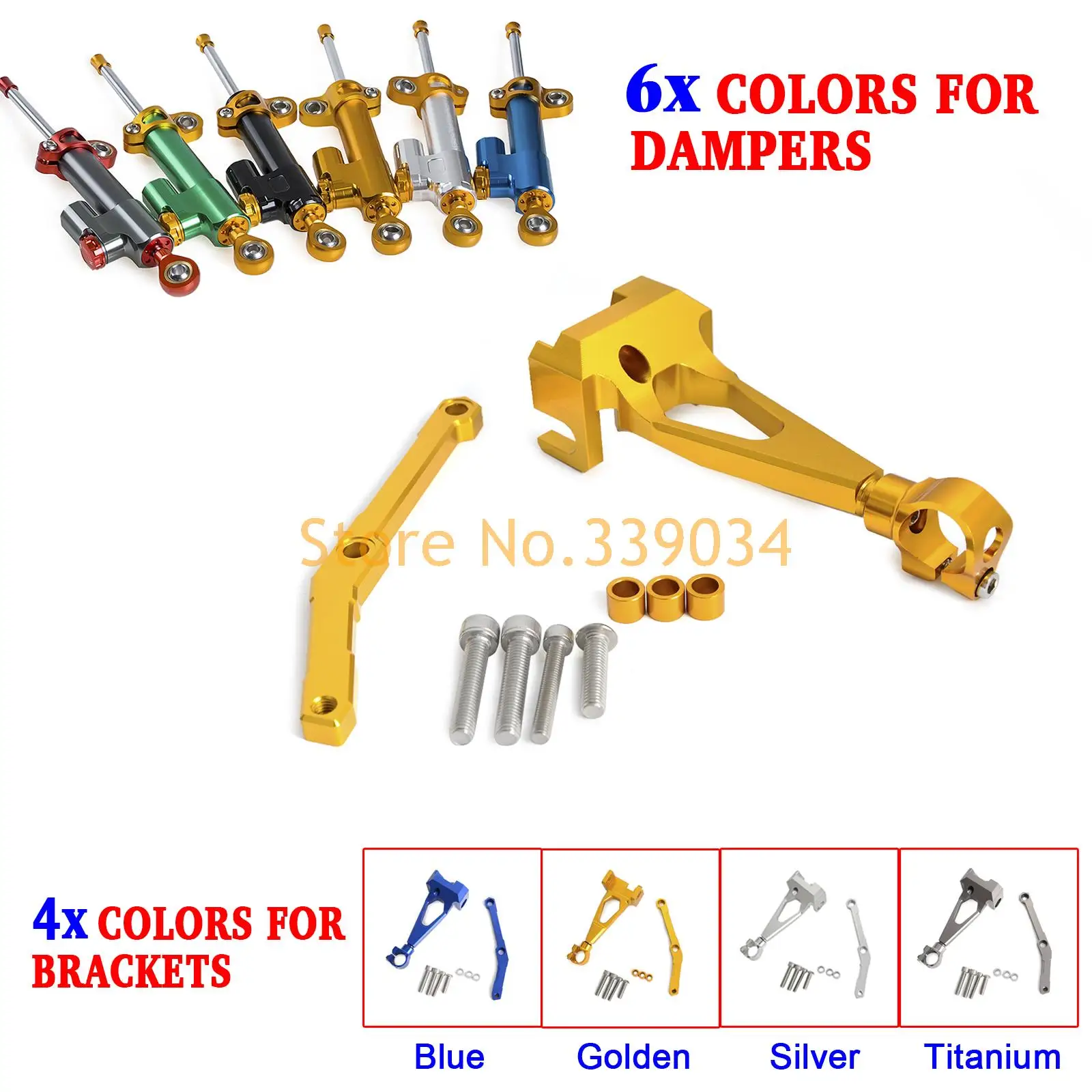 

Motorcycle CNC Steering Damper Stabilizer & Bracket for Yamaha MT-09 FZ-09 2013 2014 2015
