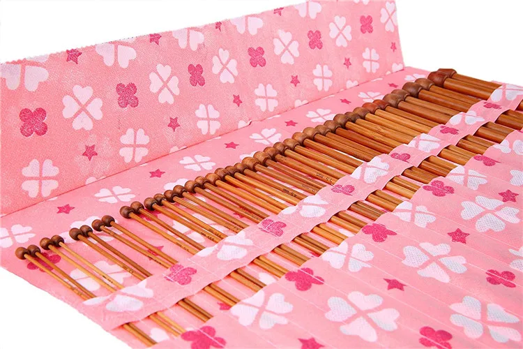 36-Pack Бамбуковые Спицы для начинающих и профессиональных вязальных спиц для свитера(18 размеров от 2 мм до 10 мм) DIY Вязание