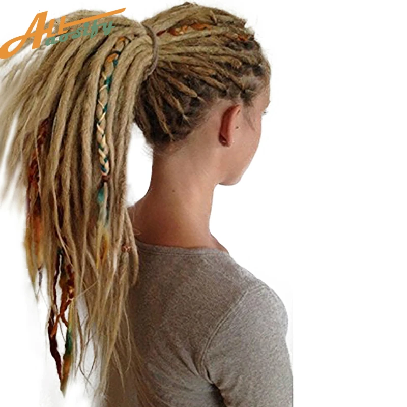 Allaosify24 Inch 1 10Pcs Lot Synthetic Handmade Dreadlocks Hair 