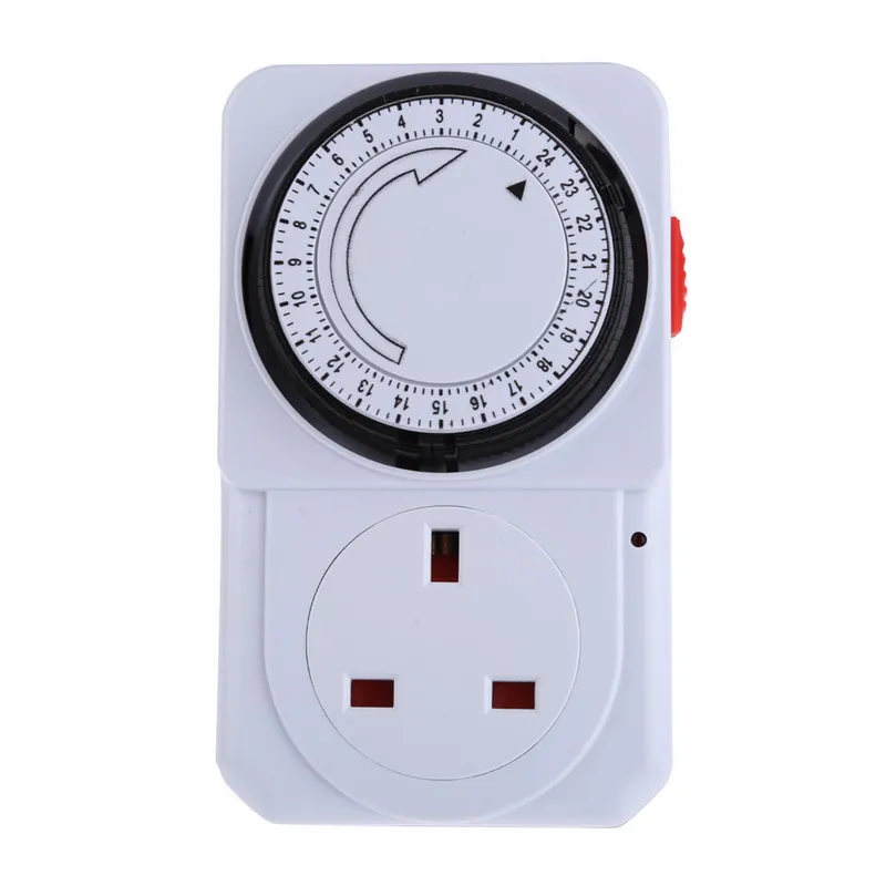 Image 24 Hours Electrical Energy saving Programmable Timer Plug Switch Socket UK L#E