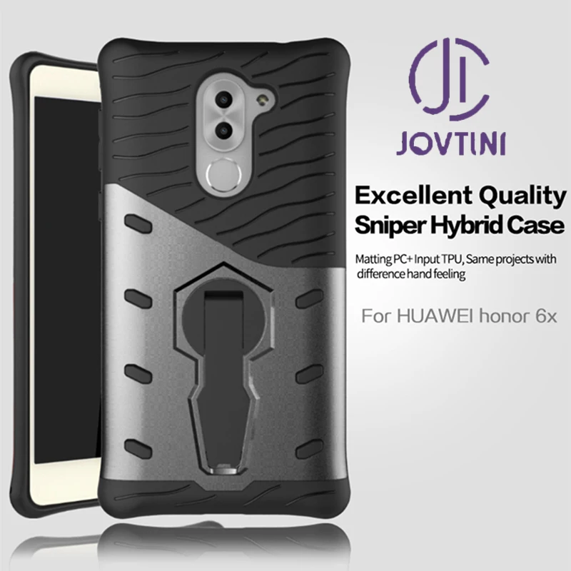 Jovtini для Huawei Honor 6x2016 Коврики 9 lite gr5 2017 Case 2 в 1 TPU + PC Гибридный Панцири чехол телефона