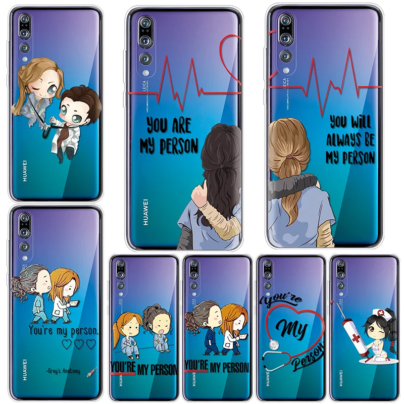 

You're My Person For Fundas Huawei Mate 20 Lite 9 10 P8 P9 P10 P20 P30 Pro Nova 3 i Greys Anatomy TPU For Honor Play 8A 10i Case