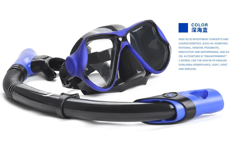 YONSUB Набор масок для подводного плавания с коробкой для подводного плавания подводная Подводная охота маска для плавания и дайвинга+ набор дыхательных трубок или только маска - Цвет: mask and tube-blue