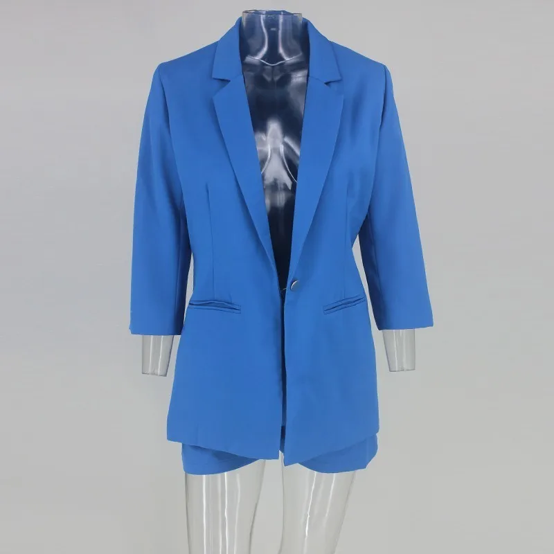 Feditch, осенне-зимний комплект из двух предметов, женский модный костюм с длинным рукавом, подиумный Повседневный женский спортивный костюм, комплект из топа и штанов для девушек - Цвет: Blue
