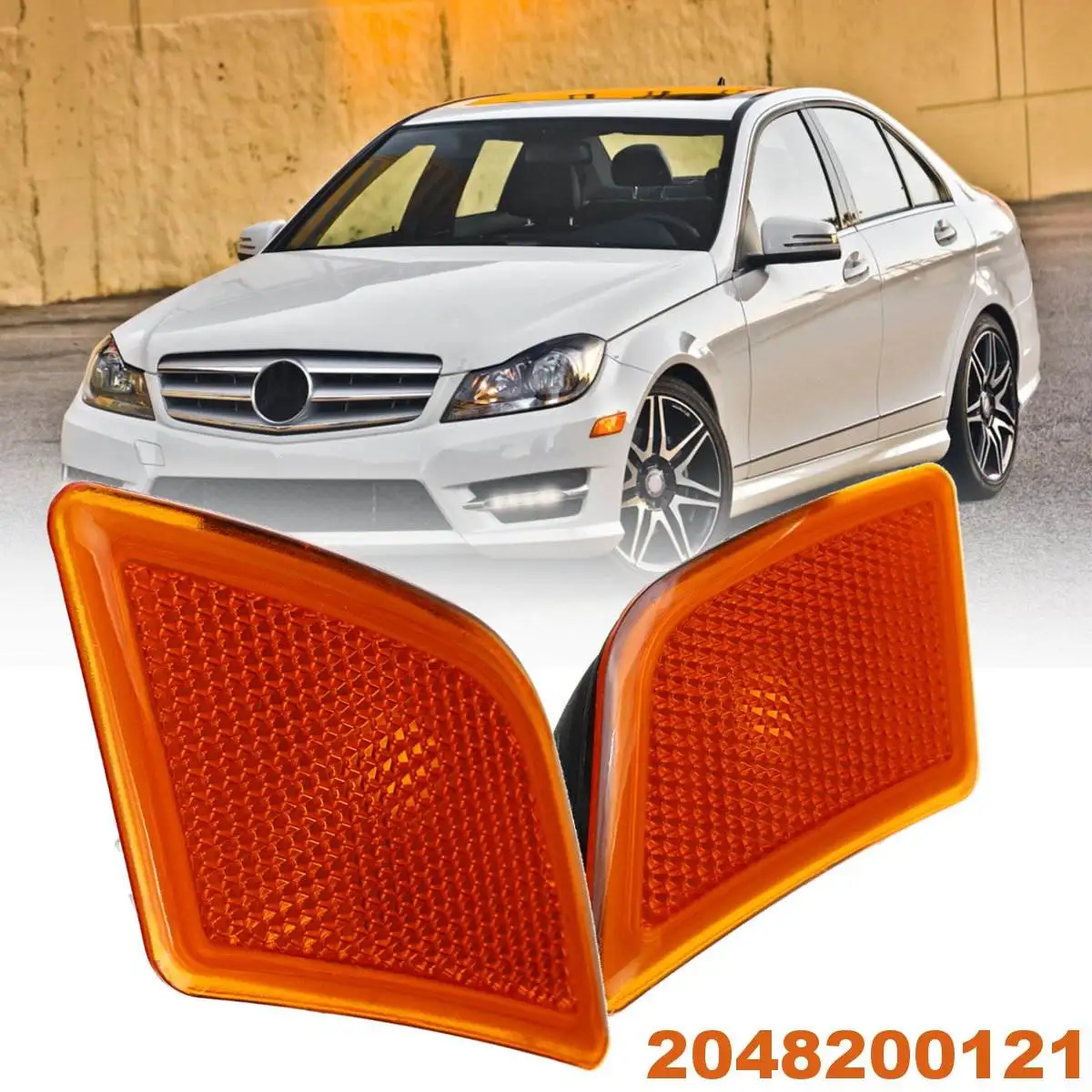 2048200121 MB2554100 Right Left Car Side Marker Corner Light Reverse