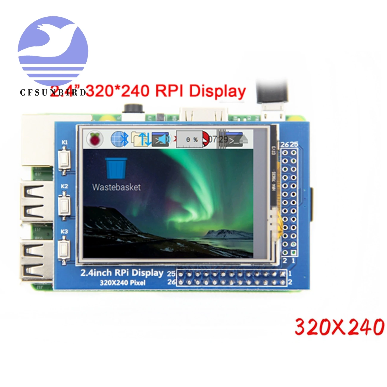 2 4/2 8 дюймов 320*240 Сенсорная панель Сенсорный экран TFT ЖК модуль для Raspberry Pi GPIO