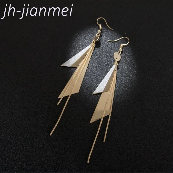 

Jewelry Geometric Triangle Tassel Earrings Personality Exaggerated Fashion Temperament Simple Hypoallergenic Earrings