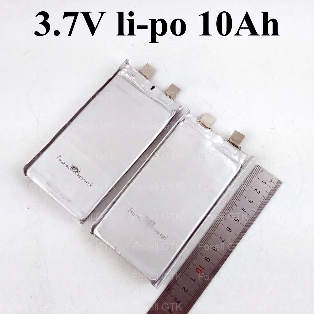4pcs 3.7v 10Ah battery lipo 10ah polymer batterie lithium 10ah 30A current for diy pack battery 14.8v 12v 10ah power tools bank (5)