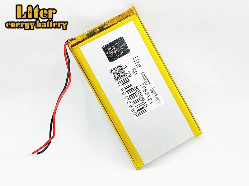 3 7 V 8000mAH 7566121 PLIB Полимерный литий ионный/литий ионный аккумулятор для GPS mp3 mp4 mp5 dvd